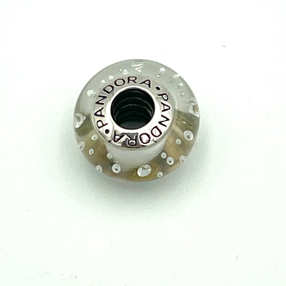 🎁❤️Pandora Clear Effervescence Murano Glass Charm 791617CZ